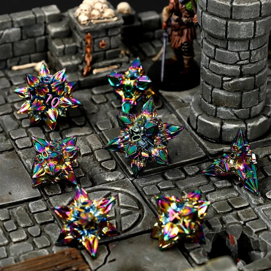 Chaotic Bane Metal RPG Dice Set