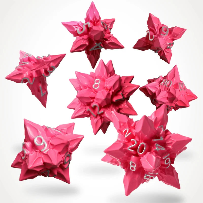 Blossom Bane Metal RPG Dice Set