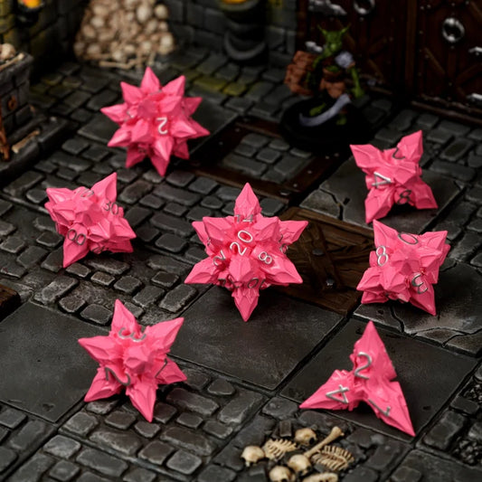 Blossom Bane Metal RPG Dice Set