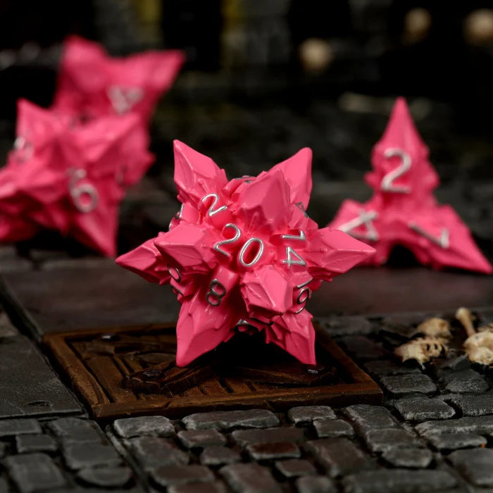 Blossom Bane Metal RPG Dice Set