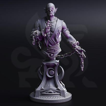 Uxas the Reborn, Drow Lunar Monk Bust